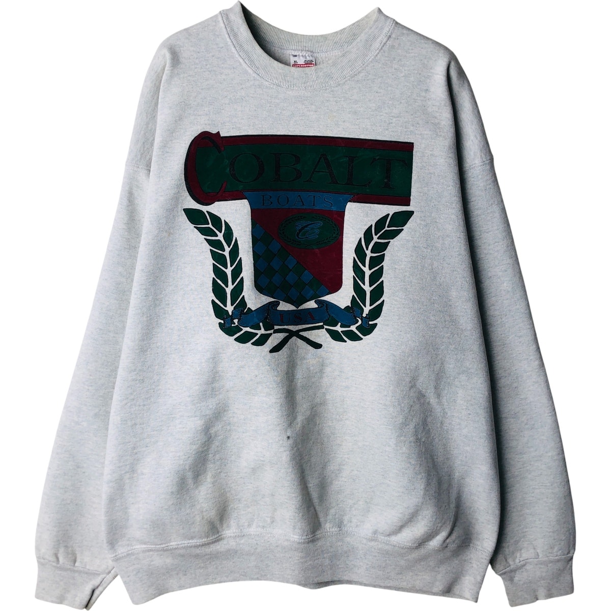 古着 90年代 フルーツオブザルーム FRUIT OF THE LOOM COBALT BOATS アドバタイジング スウェットシャツ トレーナー USA製 メンズXL相当 ヴィンテージ/eaa614785