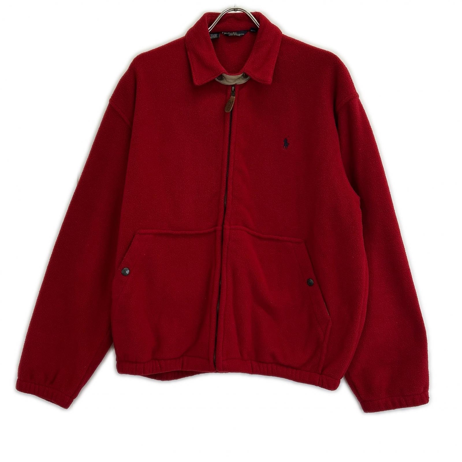 ポロ ラルフローレン 90S レッド フリース スイングトップ M
