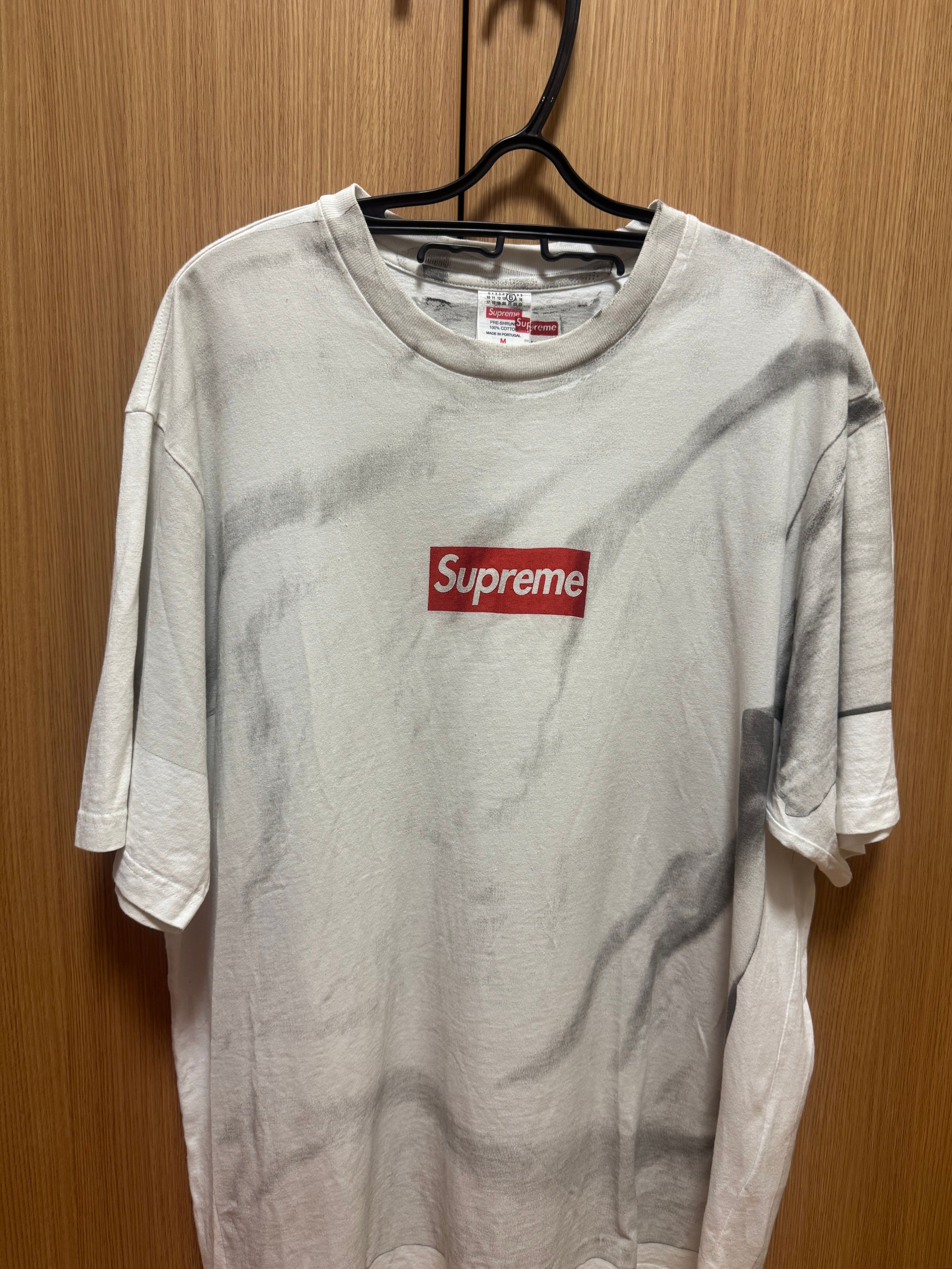 Supreme x MM6 Maison Margiela Box Logo Tee "White"