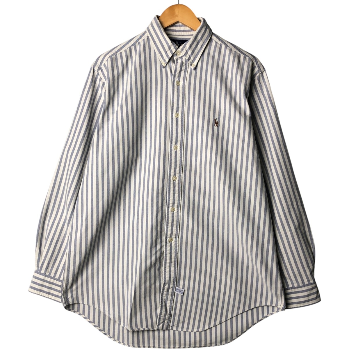 古着 ラルフローレン Ralph Lauren YARMOUTH 長袖 ボタンダウンストライプシャツ メンズM相当/eaa572985