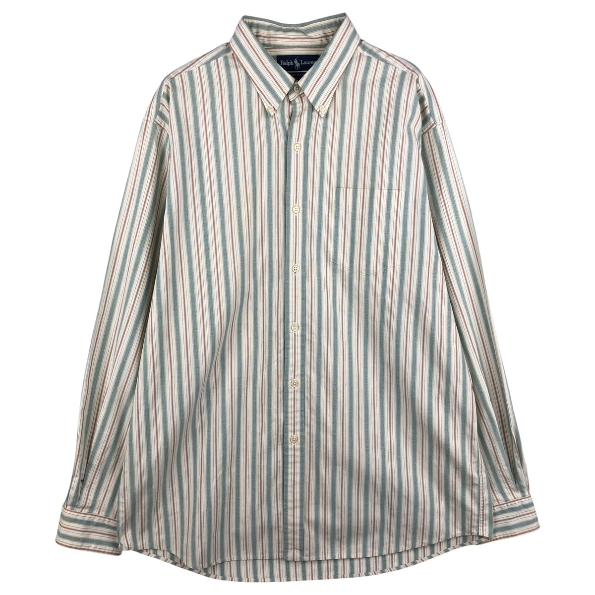 古着 ラルフローレン Ralph Lauren VINTAGE BUTTONDOWN 長袖 ボタンダウンストライプシャツ メンズL相当/eaa459386