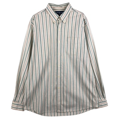 古着 ラルフローレン Ralph Lauren VINTAGE BUTTONDOWN 長袖 ボタンダウンストライプシャツ メンズL相当/eaa459386