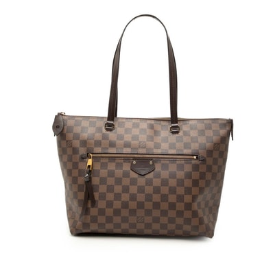ルイ ヴィトン ダミエ イエナMM トートバッグ ショルダーバッグ N41013 ブラウン PVC レザー レディース LOUIS VUITTON 【中古】