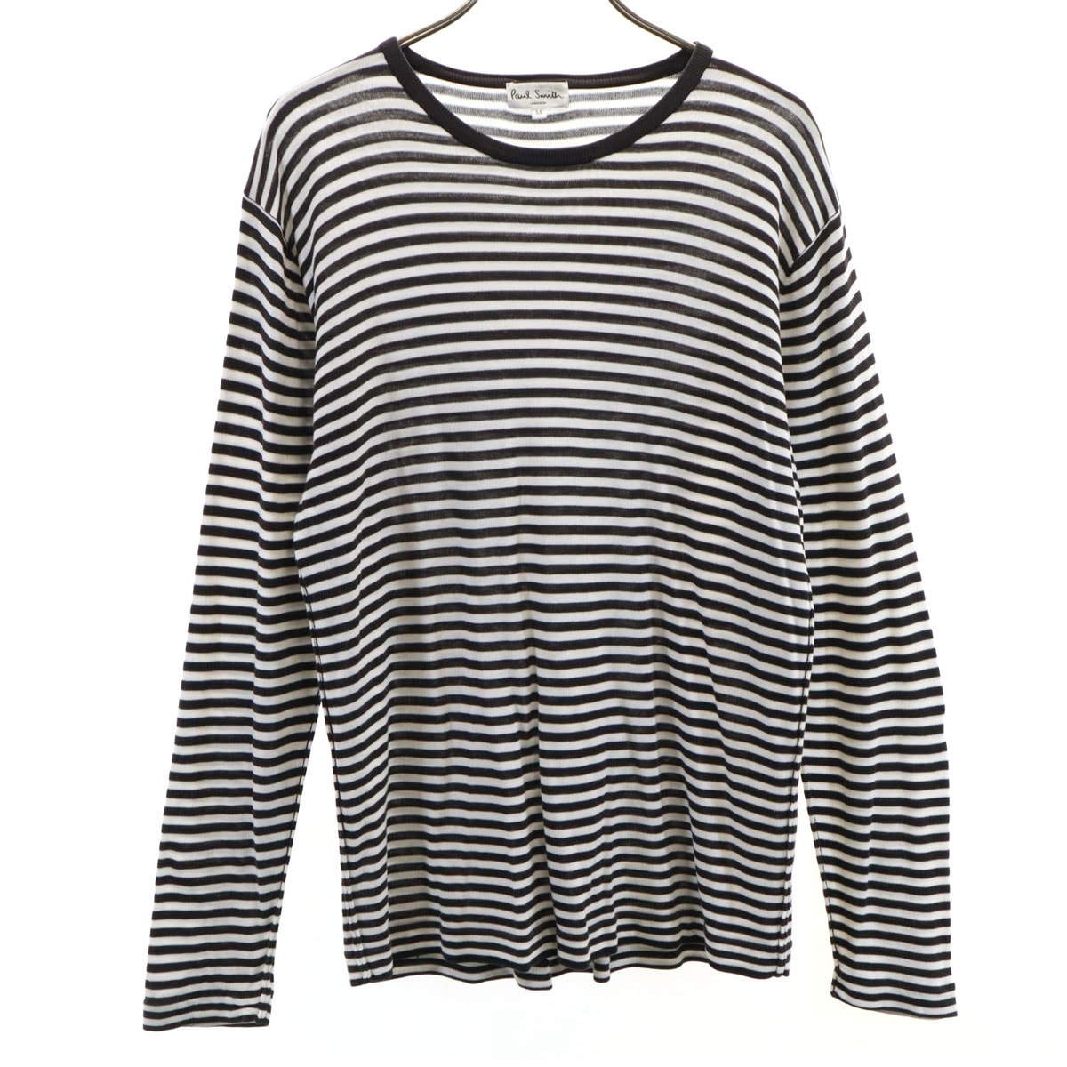 Paul Smith LONDON ポールスミスロンドン ボーダー柄 長袖 Tシャツ M ホワイト ロンT