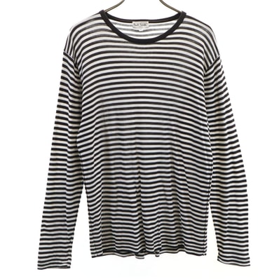Paul Smith LONDON ポールスミスロンドン ボーダー柄 長袖 Tシャツ M ホワイト ロンT