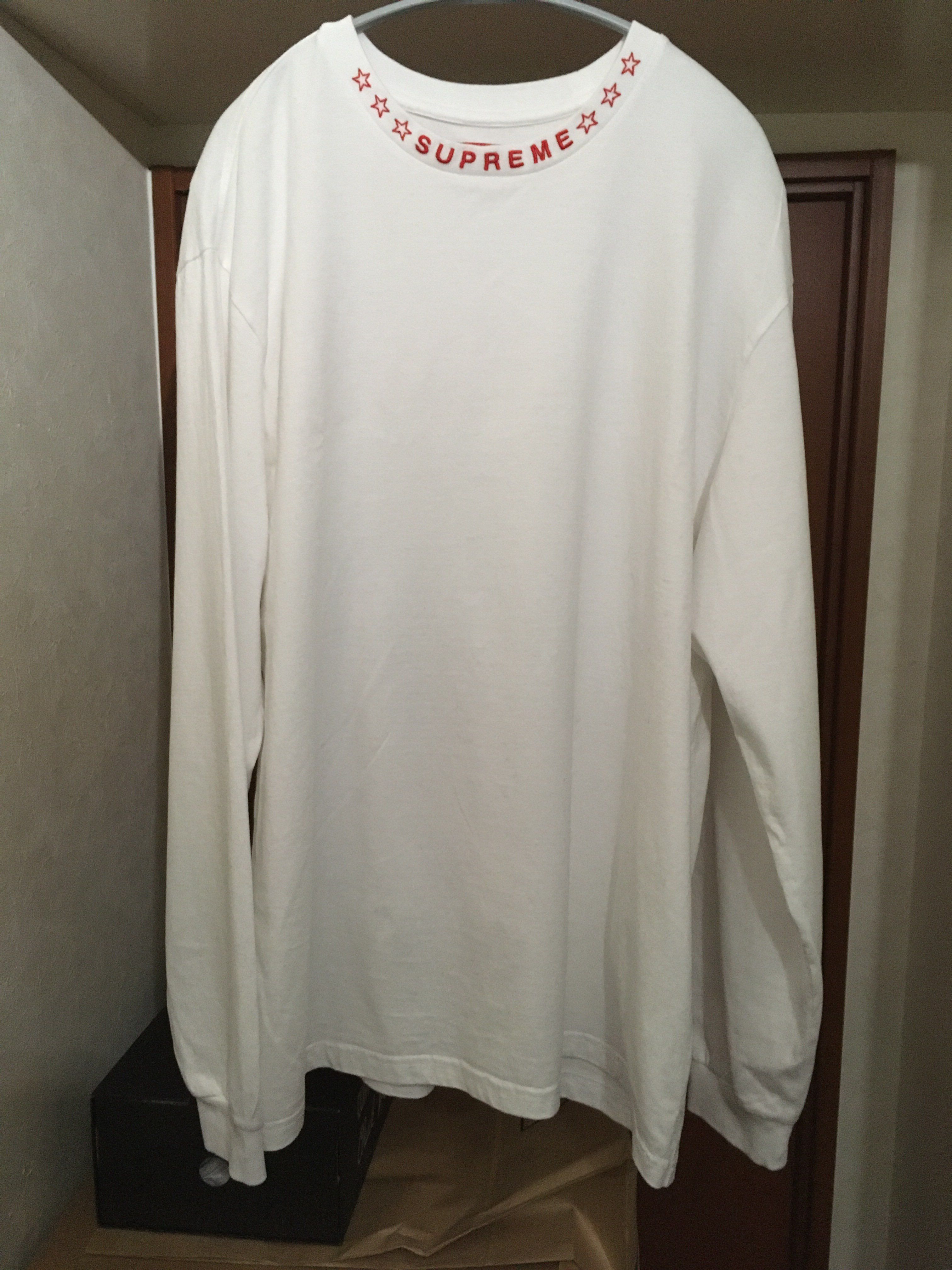Supreme Stars Collar L/S Top "White"