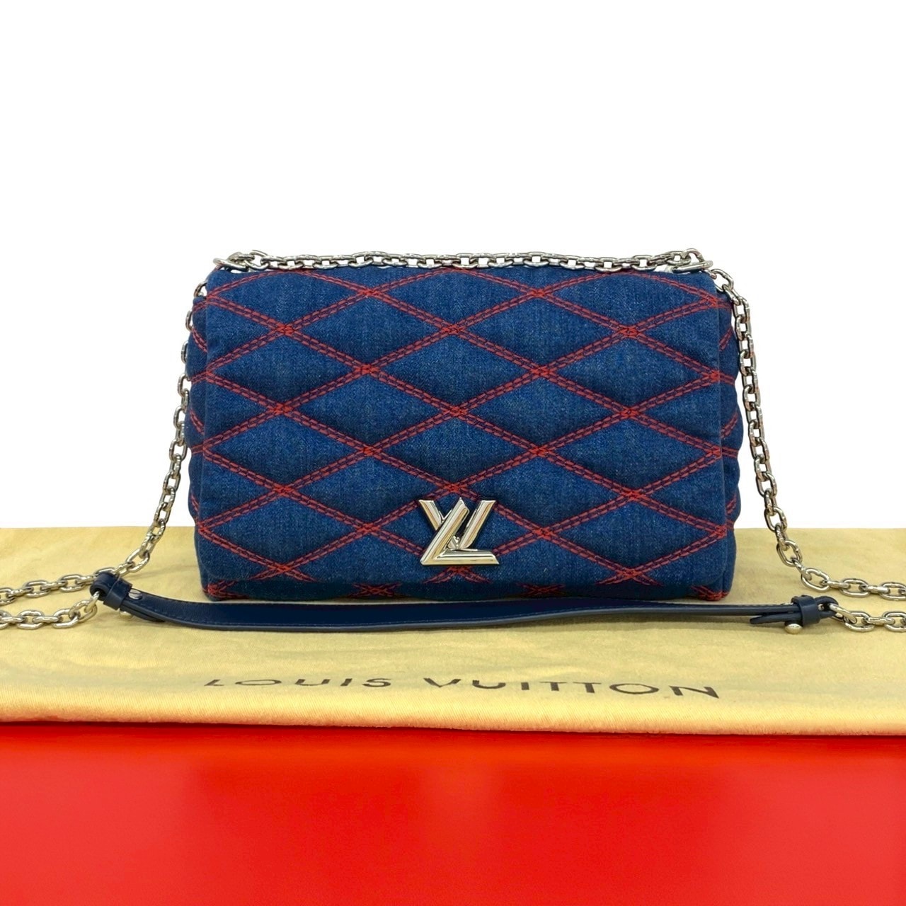 LOUIS VUITTON ルイヴィトン マルタージュ デニム ショルダーバッグ ブルー
 i2148