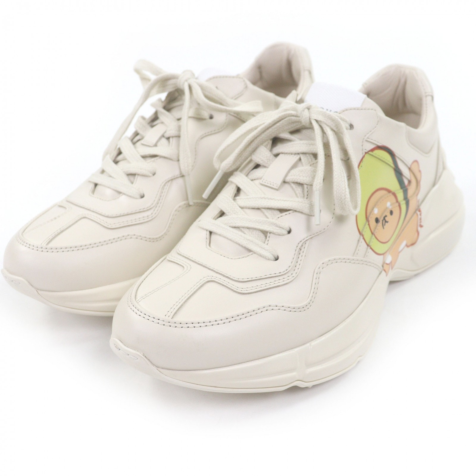 美品 グッチ ローカットスニーカー ライトン アイボリー系 7 737521 이미지