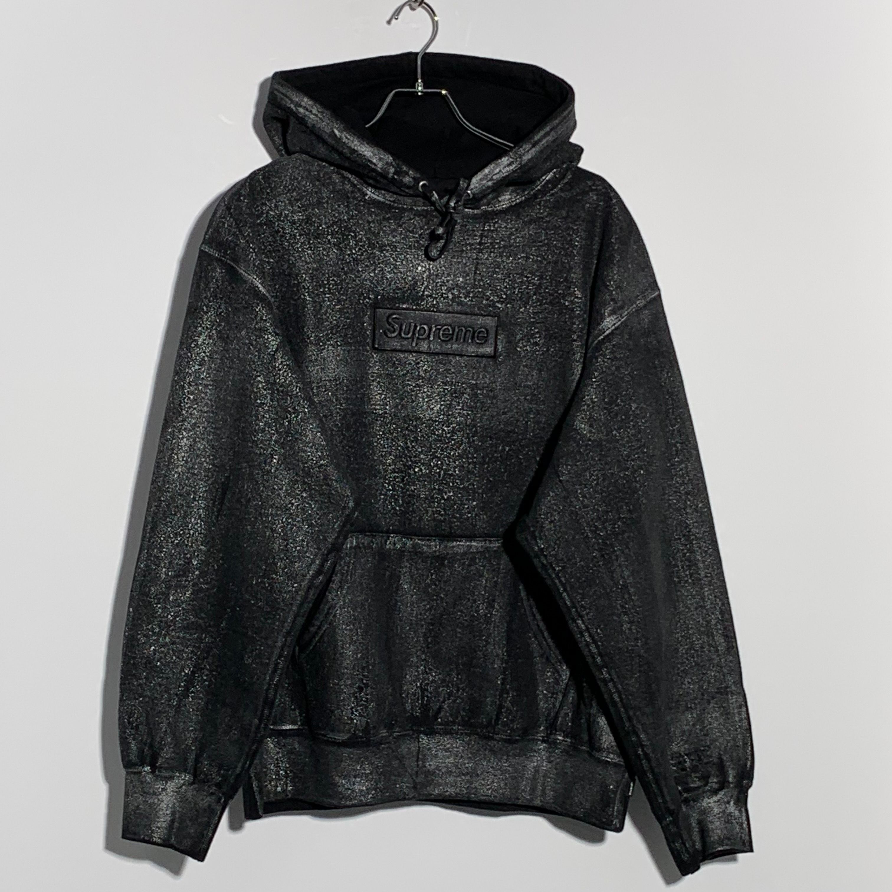 Supreme x MM6 Maison Margiela Foil Box Logo Hooded Sweatshirt "Black"