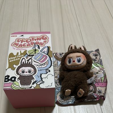 POP MART THE MONSTERS (LABUBU) Exciting Macaron Plush Series CHESTNUT COCOA (Secret)