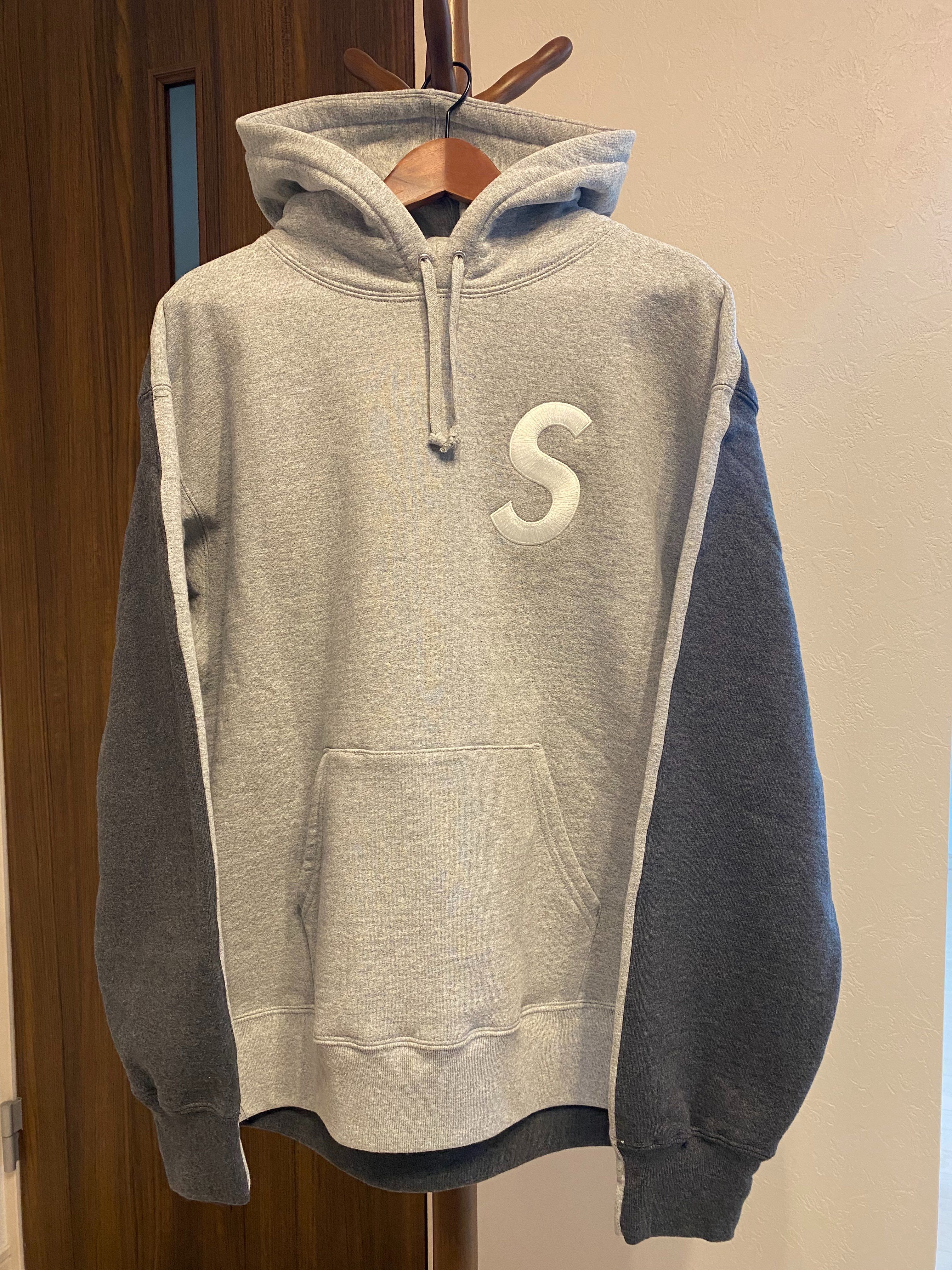 Supreme S Logo Split Hooded Sweatshirt "Heather Grey"