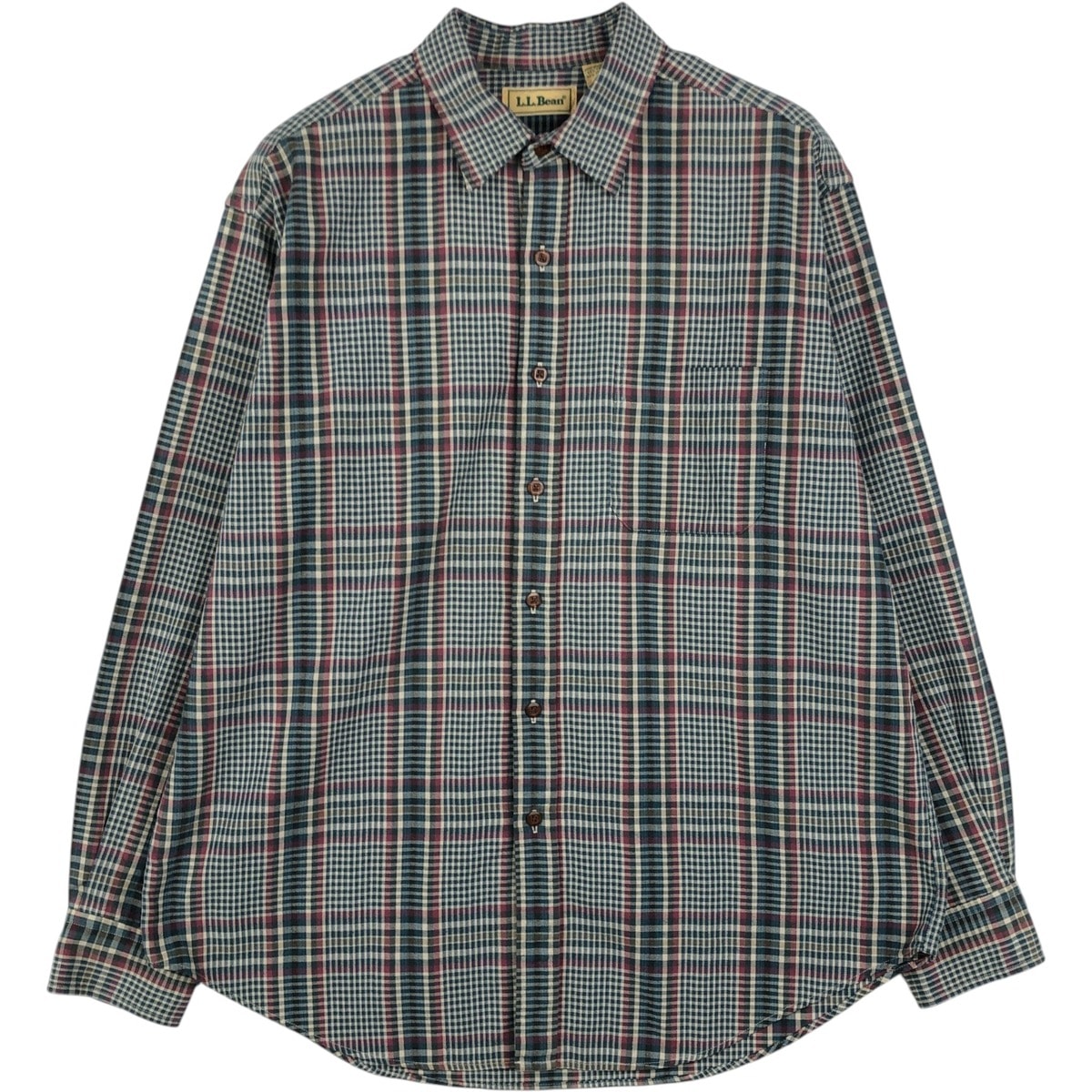 古着 90~00年代 エルエルビーン L.L.Bean 長袖 コットンチェックシャツ メンズL相当/eaa647670
