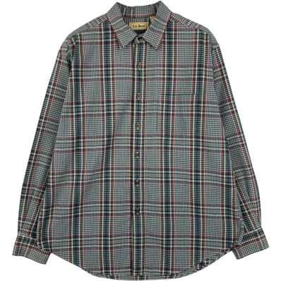 古着 90~00年代 エルエルビーン L.L.Bean 長袖 コットンチェックシャツ メンズL相当/eaa647670