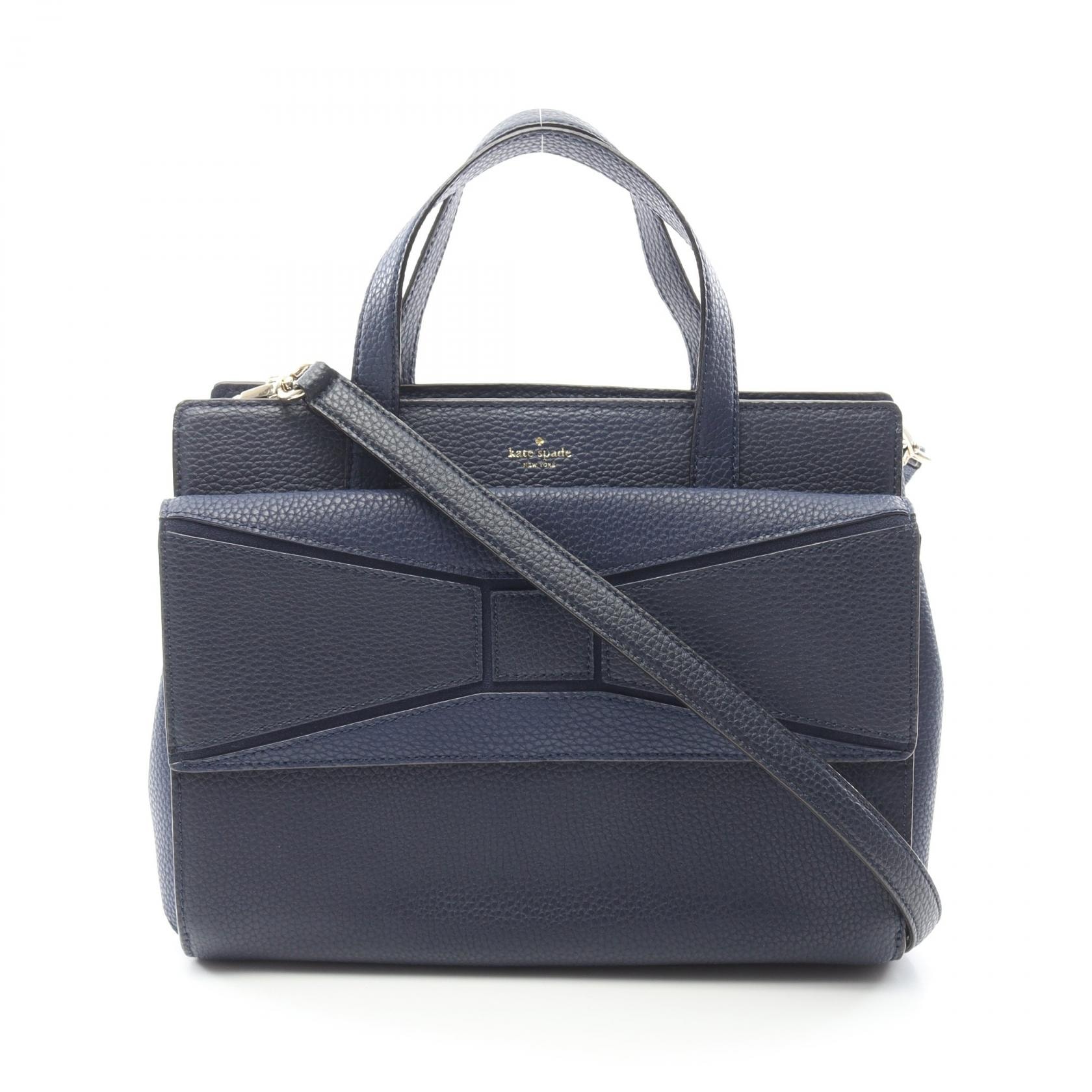 ケイトスペード Kate Spade Chantal Bridge Place ハンドバッグ バッグ レザー レディース ネイビー系 【中古】