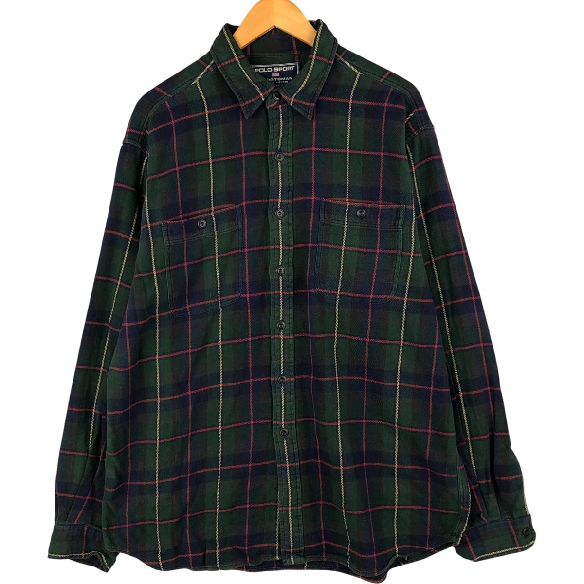 古着 90年代 ラルフローレン Ralph Lauren POLO SPORTSMAN スポーツマン 長袖 フランネルチェックシャツ メンズL相当 ヴィンテージ/eaa483072