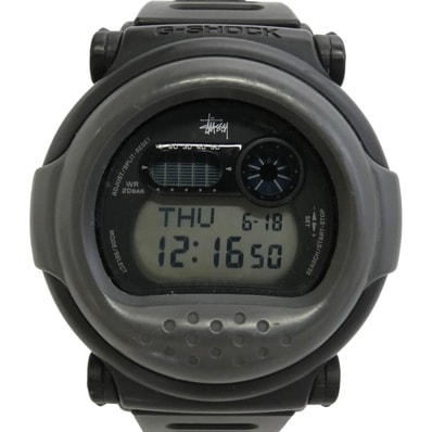 STUSSY ステューシー G-001ST × CASIO G-SHOCK カシオ ジーショック JASON ジェイソン デジタル 腕時計 ブラック系 グレー系【中古】