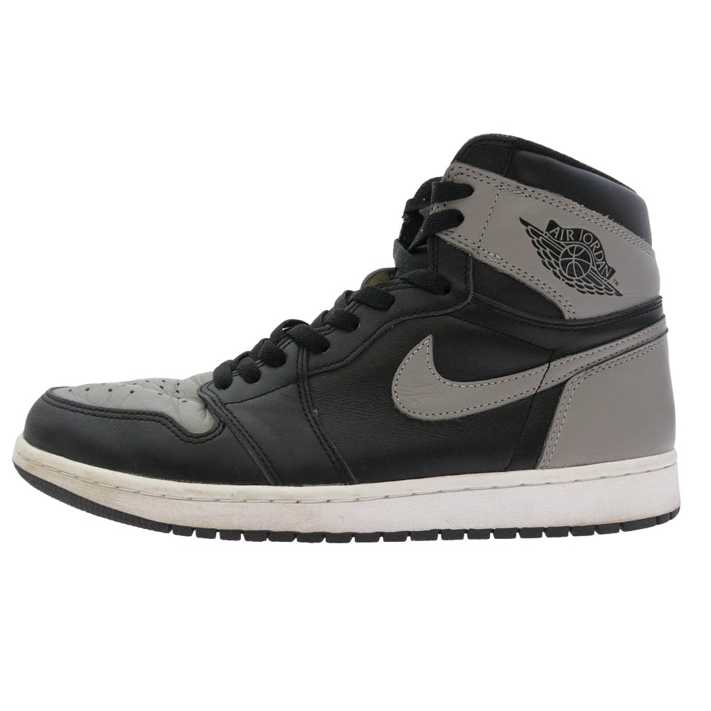 NIKE ナイキ スニーカー 555088-013 Air Jordan 1 Retro High OG Shadow AJ1 エアジョーダン1 レトロ ハイ OG ハイカットスニーカー グレー系 ブラック系 ホワイト系 28.5cm【中古】