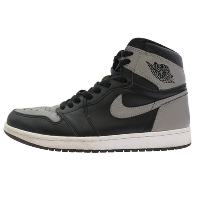 NIKE ナイキ スニーカー 555088-013 Air Jordan 1 Retro High OG Shadow AJ1 エアジョーダン1 レトロ ハイ OG ハイカットスニーカー グレー系 ブラック系 ホワイト系 28.5cm【中古】