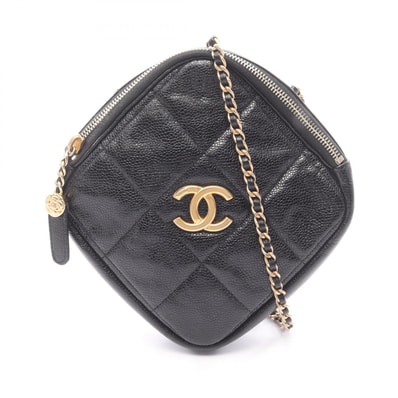 シャネル CHANEL マトラッセ ダイヤシェイプ ショルダーバッグ バッグ カーフ(牛革) レディース ブラック系 【中古】