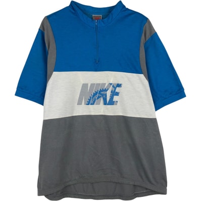 古着 90年代 ナイキ NIKE 銀タグ メッシュ ロゴプリントTシャツ サイクリングシャツ メンズXL相当 ヴィンテージ/eaa640754