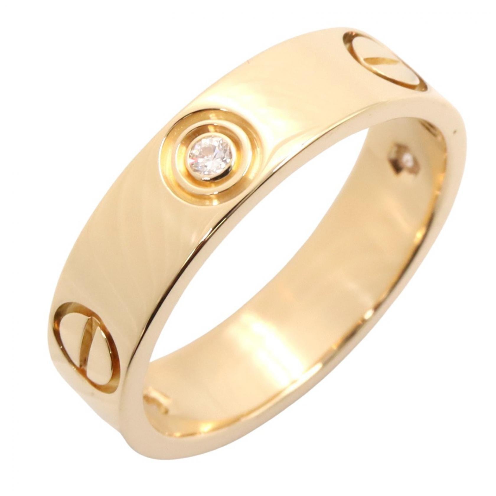 カルティエ CARTIER ラブリング 3PD リング・指輪 ジュエリー K18(イエローゴールド) ダイヤモンド レディース ゴールド系 / クリア系 B4032400 【中古】