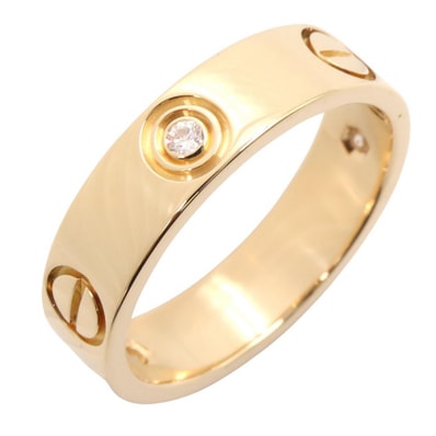 カルティエ CARTIER ラブリング 3PD リング・指輪 ジュエリー K18(イエローゴールド) ダイヤモンド レディース ゴールド系 / クリア系 B4032400 【中古】