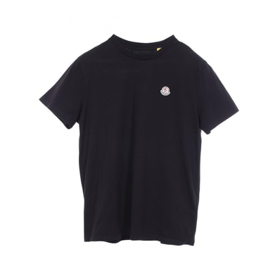 モンクレール MONCLER GENIUS 2 MONCLER 1952 × AWAKE クルーネック バックロゴプリント カットソー 衣料品 トップス コットン メンズ ブラック系 【中古】
