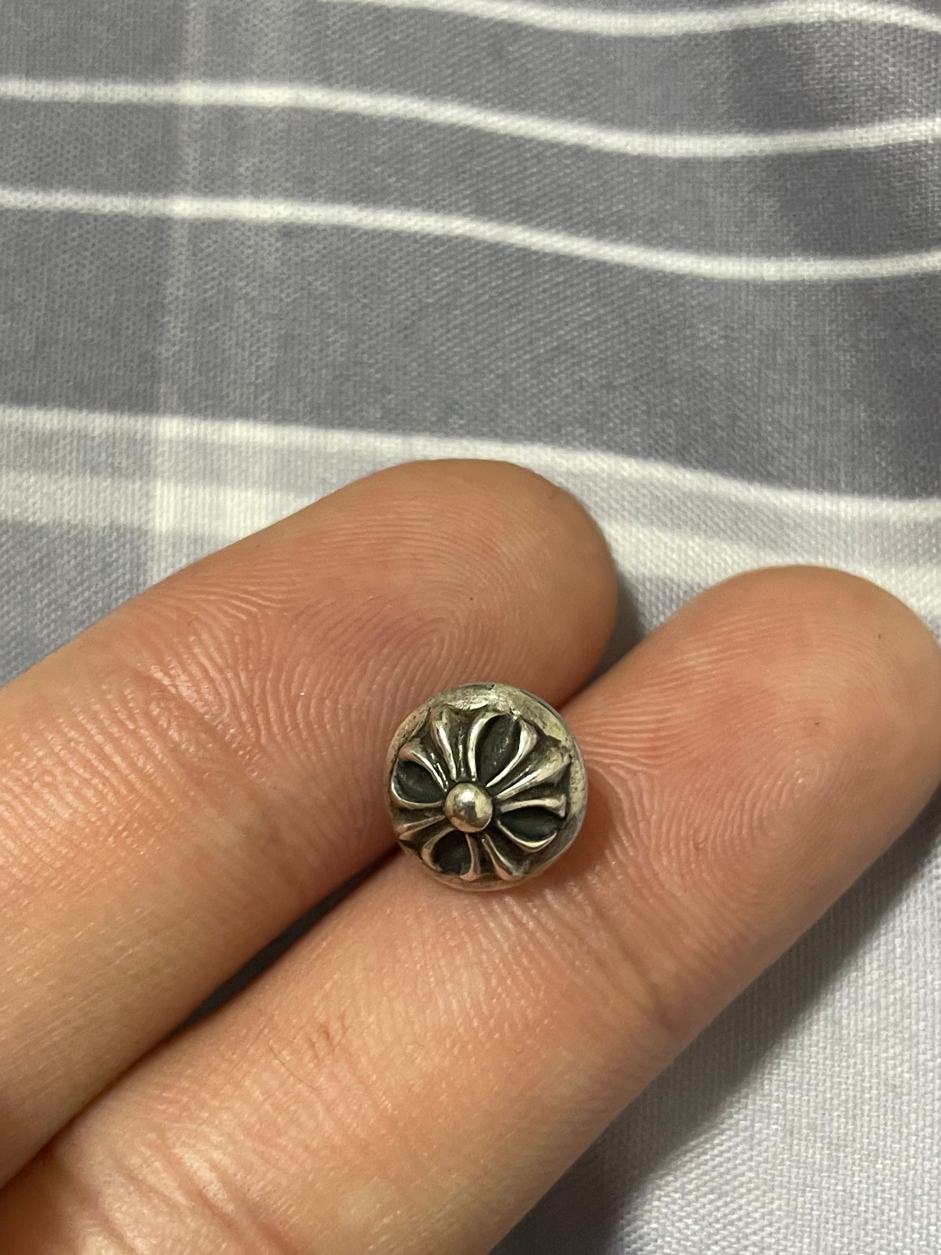 Chrome Hearts Cross Ball Stud Earrings "Silver"