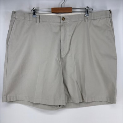 古着 エルエルビーン L.L.Bean ショートパンツ ジップフライ チノパン ハーフパンツ アジャスター 大きいサイズ w46 ベージュ系 メンズ