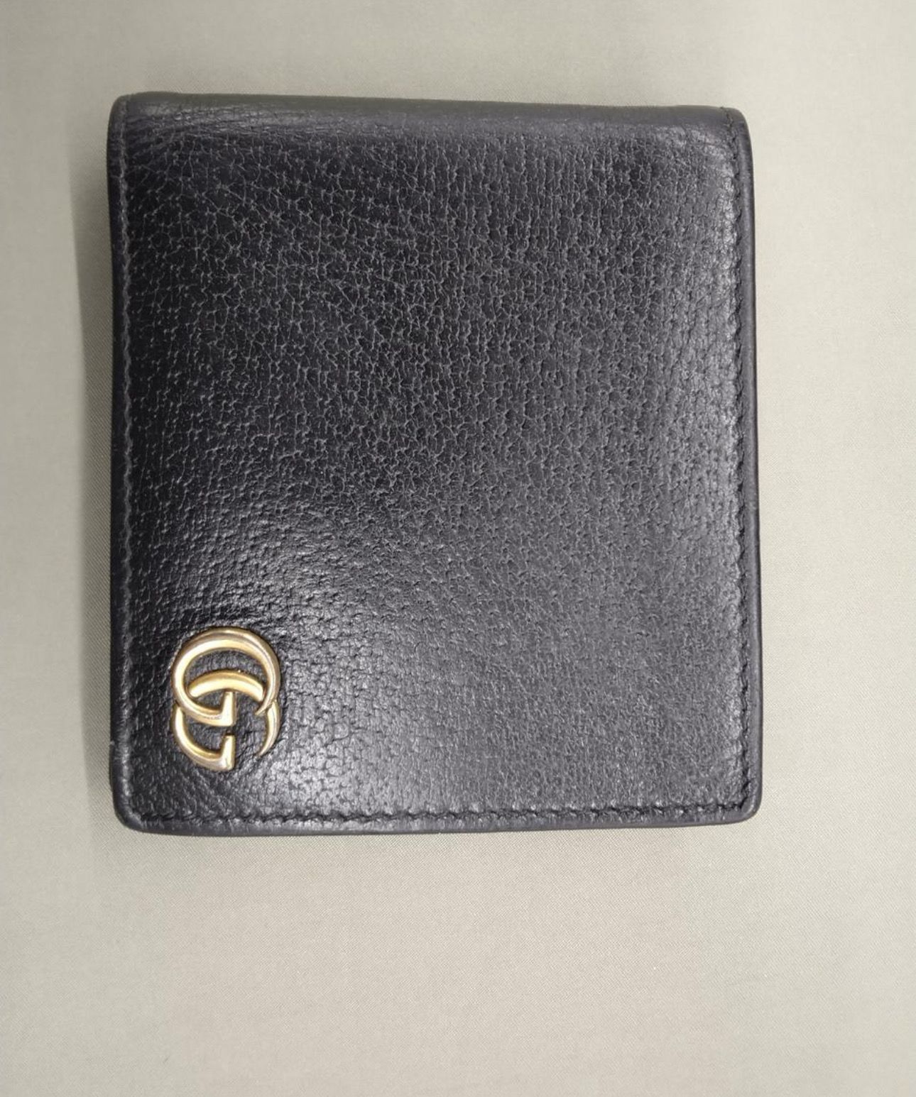GUCCI GG Marmont Leather Coin Wallet "Black"