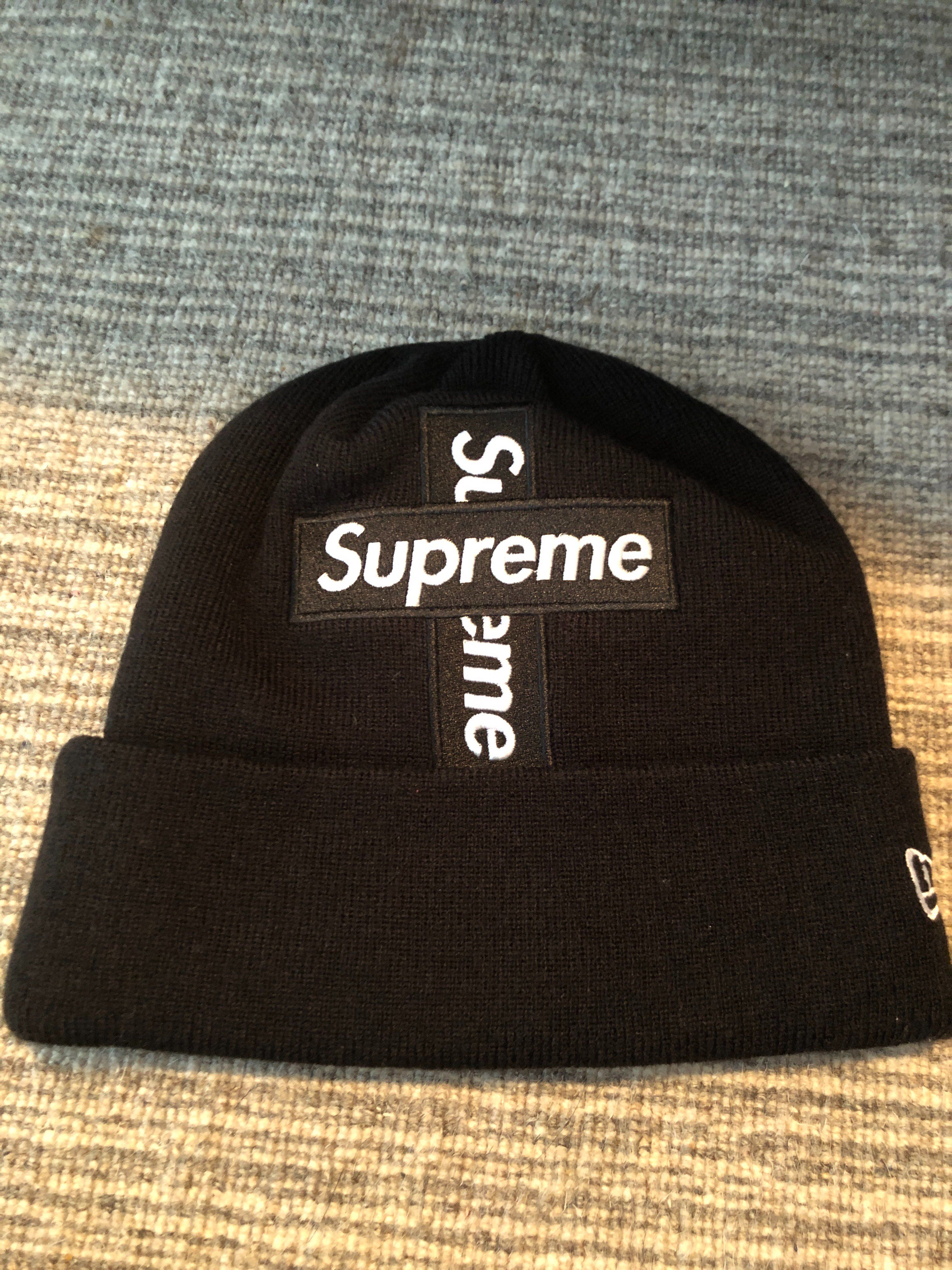Supreme New Era® Cross Box Logo Beanie "Black"