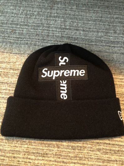 Supreme New Era® Cross Box Logo Beanie "Black"