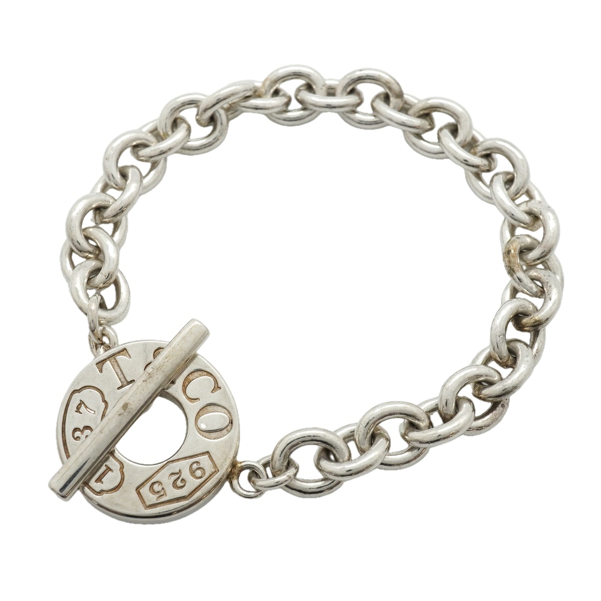 【6jkb0222】ティファニー ブレスレット 1837/トグル 丸型 サークル シルバー925【中古】レディース