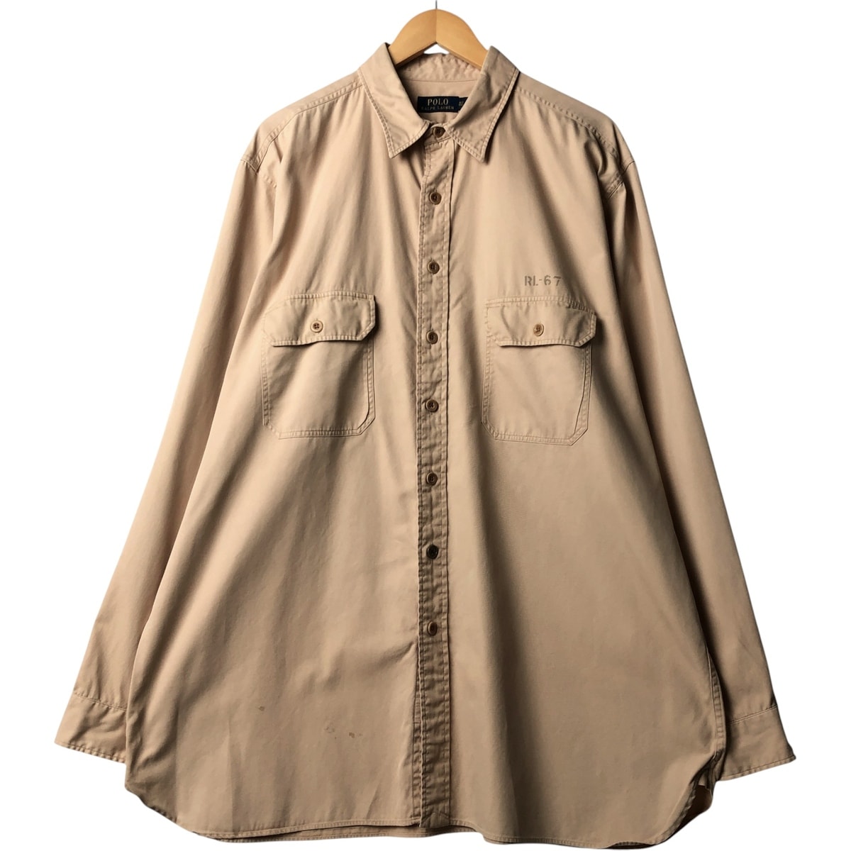 古着 ラルフローレン Ralph Lauren マチ付き ミリタリーシャツ メンズXL相当/eaa587721
