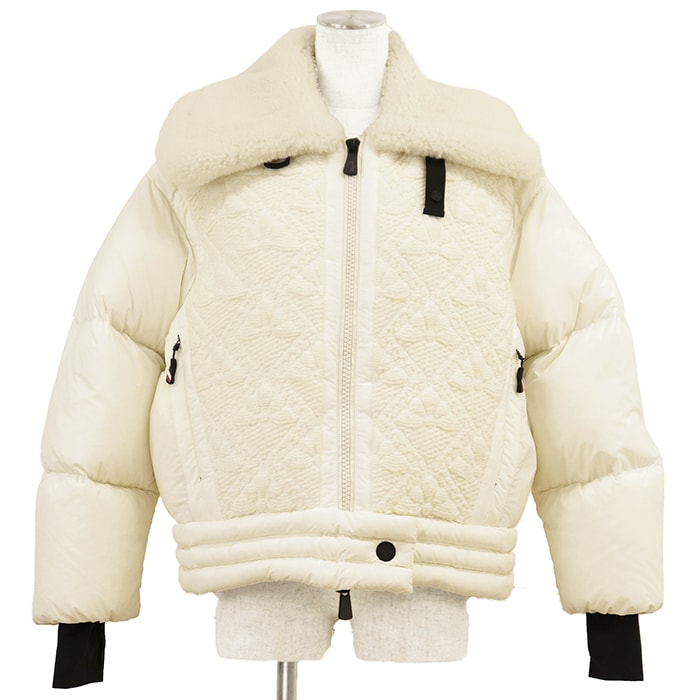 【新品同様】MONCLER モンクレール ダウンジャケット サイズ 0 メンズ グルノーブル ボア ジャケット アウター アイボリー イタリア製