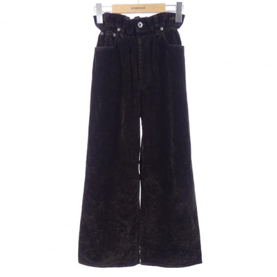 ミュウミュウ MIU MIU MIU MIUロゴ ウォッシュド フロック加工 MP1725 SOOO 157Y パンツ