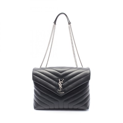 サンローランパリ SAINT LAURENT PARIS ルル ミディアム トートバッグ バッグ レザー レディース ブラック系 574946 【中古】