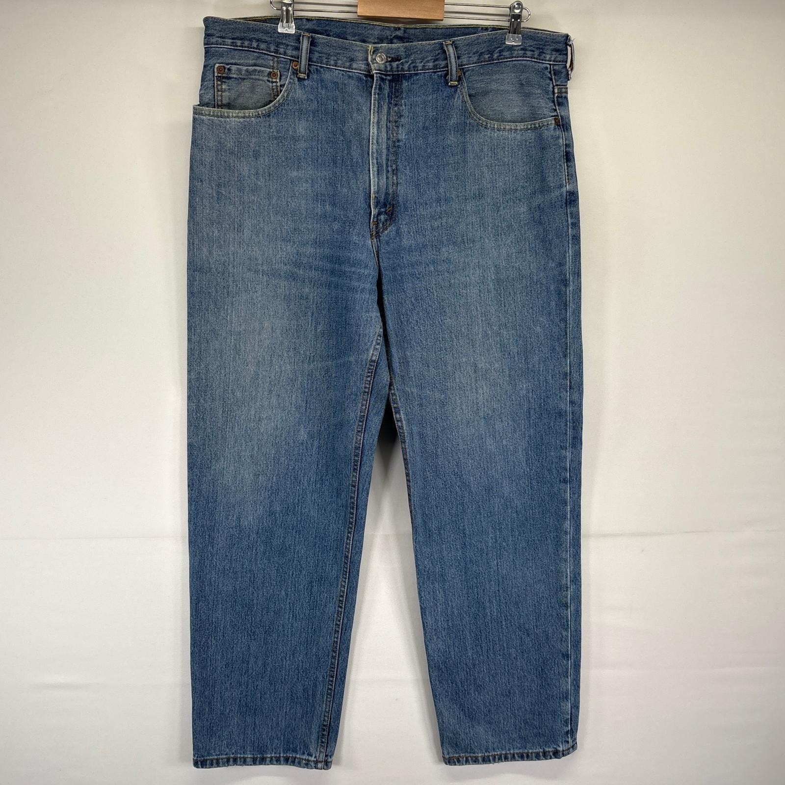 古着 リーバイス Levi's デニムパンツ 550 テーパード バギー ジーンズ ジーパン 長ズボン 大きいサイズ w40 L32  ブルー メンズ