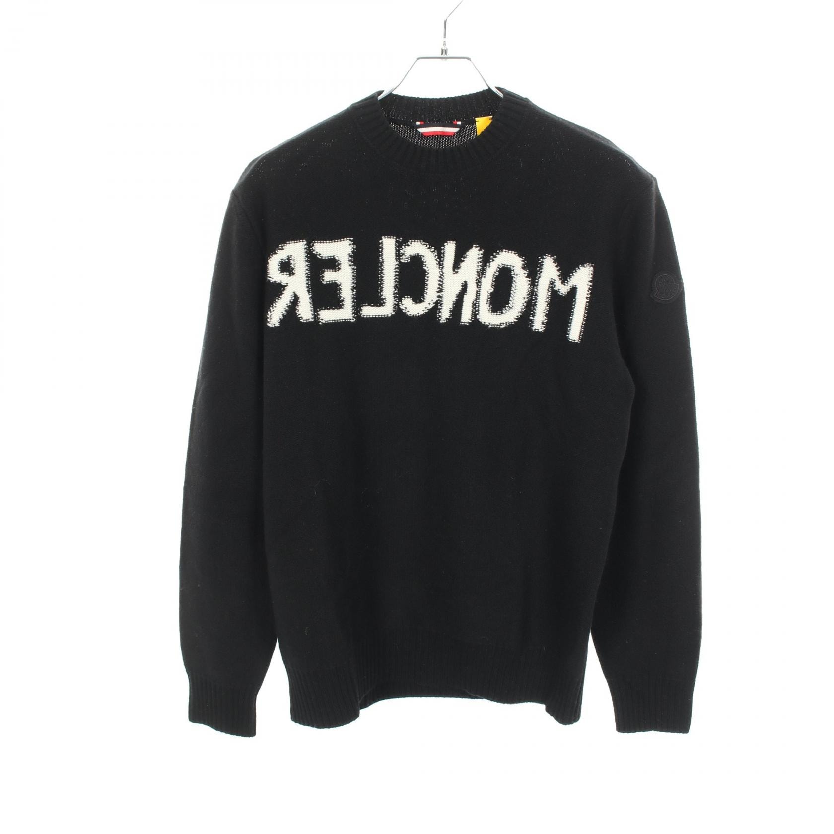 モンクレール MONCLER GENIUS 2 MONCLER 1952 ロゴ ニット 衣料品 トップス ウール カシミヤ メンズ ブラック系 9C70900 【中古】
