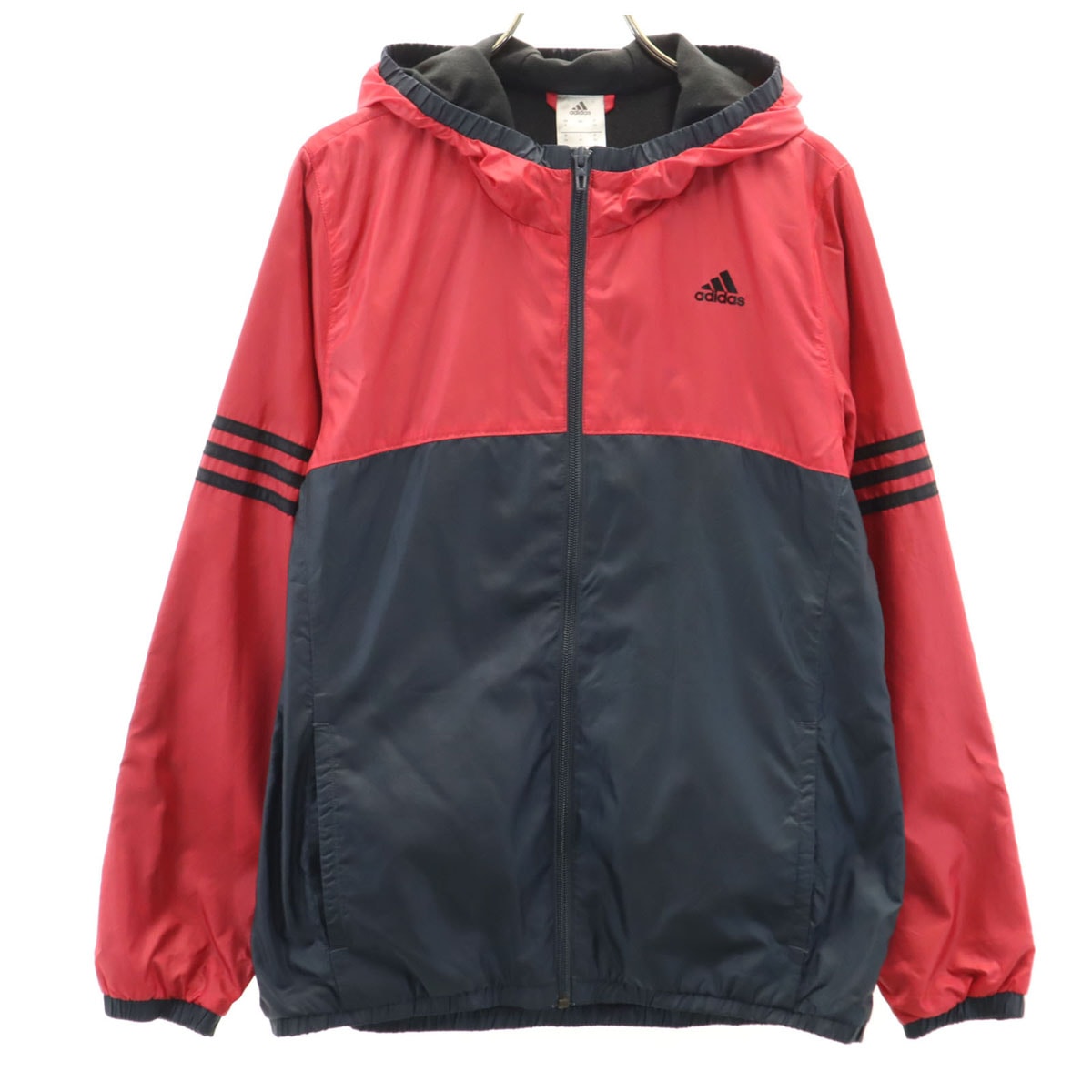 adidas アディダス ウインドブレーカー L ネイビー ジャケット 裏トリコット