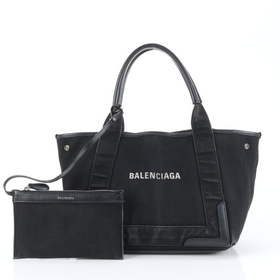 ■極美品 バレンシアガ ネイビー カバス 339933 トート バッグ