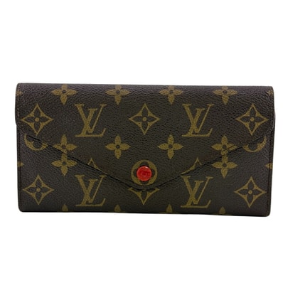 ルイヴィトン LOUIS VUITTON 長財布 モノグラム ポルトフォイユ・ジョセフィーヌ 三つ折り フラップ M60139 レッド