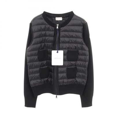 モンクレール MONCLER カーディガン ダウンジャケット 衣料品 アウター ナイロン ウール レディース ブラック系 9B51000A9018999L 【新品】