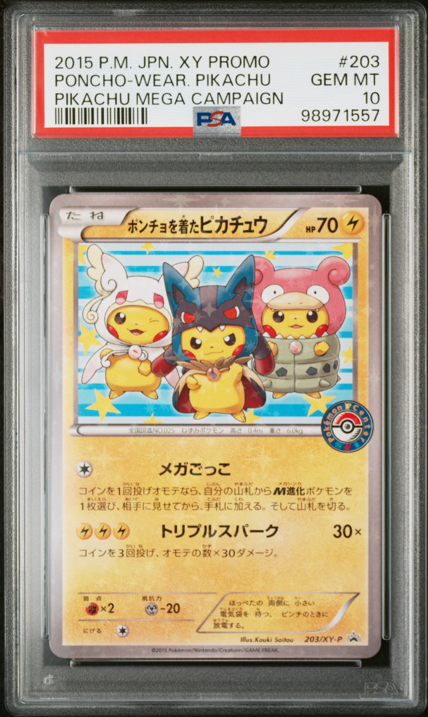 ポンチョを着たピカチュウ: プロモ (ポンチョピカチュウ) [XY-P 203/XY-P](プロモーションカード「XY-P」)