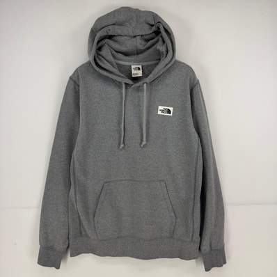 古着 ザ・ノースフェイス THE NORTH FACE パーカー スウェット プルオーバー ワンポイント M グレー メンズ