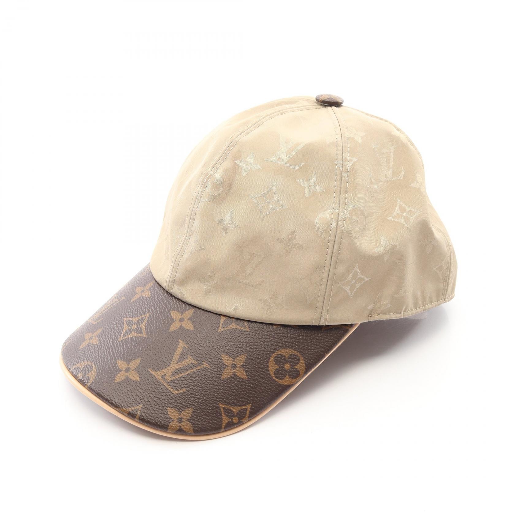 ルイ・ヴィトン LOUIS VUITTON キャップ マイ エセンシャル モノグラム キャップ 帽子 シルク レザー PVC ベージュ レディース ベージュ系 M76504 【中古】