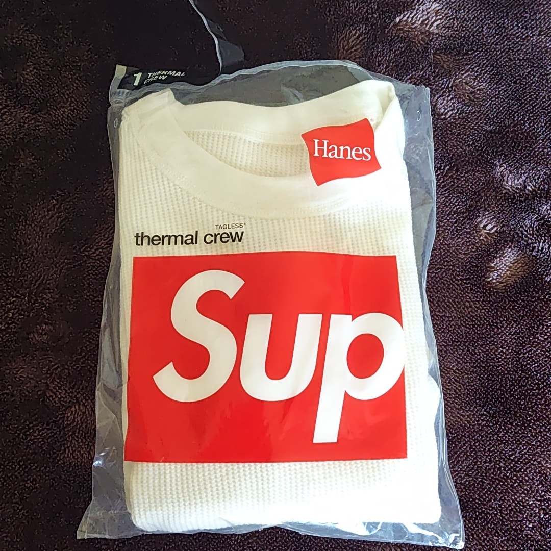 Supreme x Hanes Thermal Crew (1 Pack) "Natural"