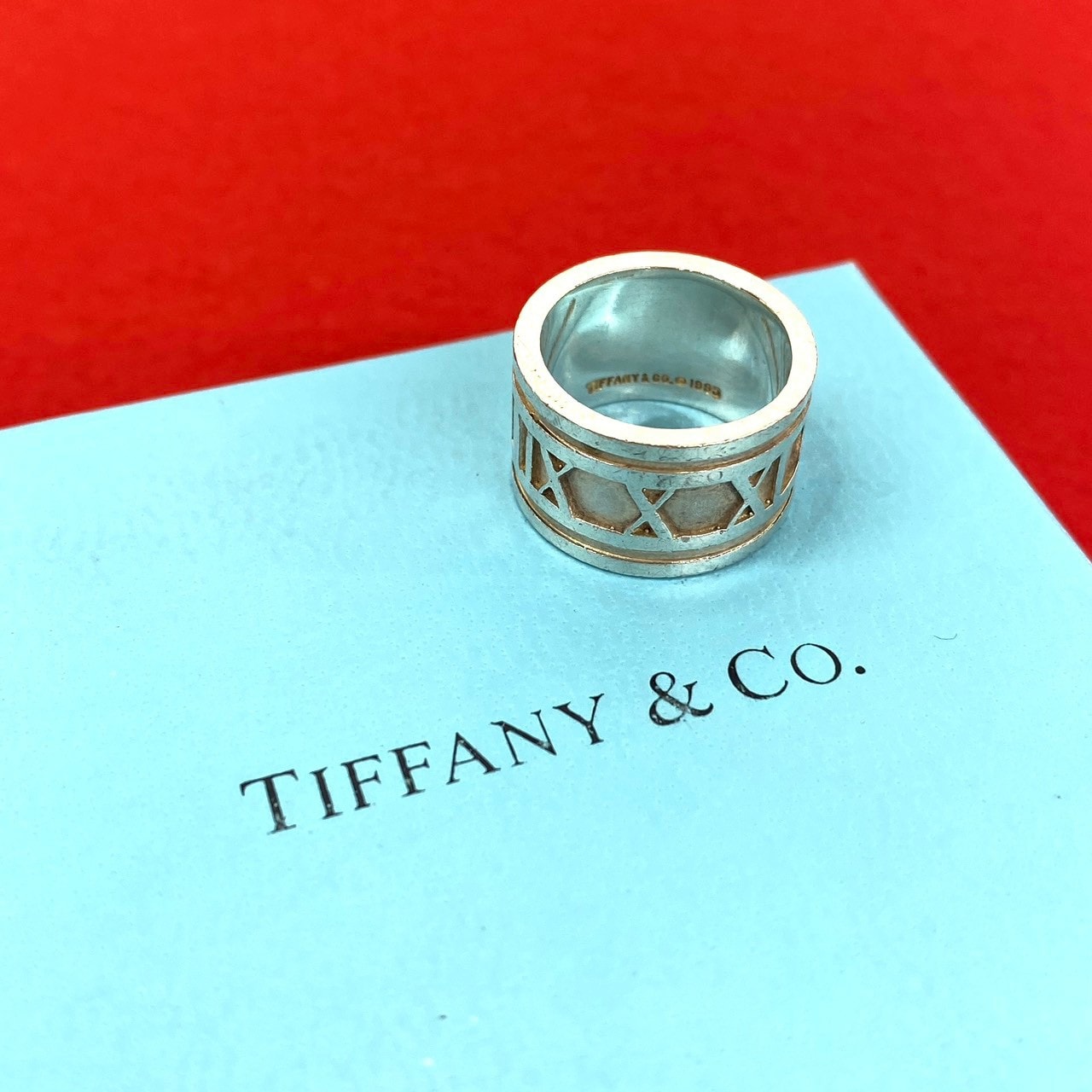 TIFFANY&Co. ティファニー アトラス ワイド リング シルバー925 リング・指輪 9号 シルバー
 52605