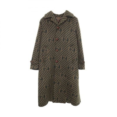 グッチ GUCCI GG柄 衣料品 アウター ウール ラマ メンズ カーキ系 639261 【中古】
