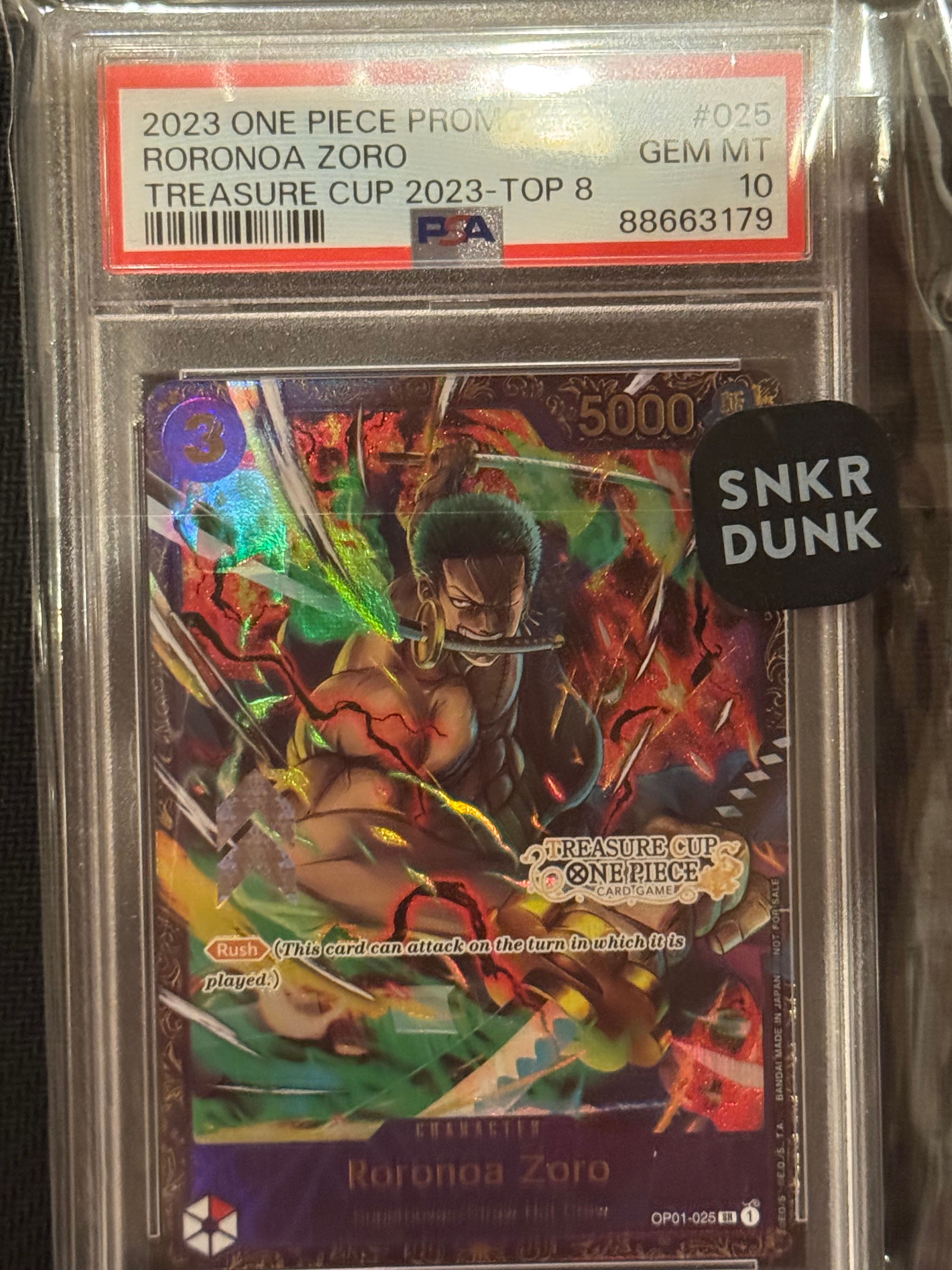 PSA10 ロロノア・ゾロ SR 英語 トレジャーカップ トップ8 ワンピース PSA 10 Roronoa Zoro OP01-013 Treasure Cup Top 8 Promo ONE PIECE